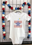 Patriotic Firecracker motif filled machine embroidery design