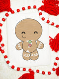 Gingerbread boy sketch machine embroidery design