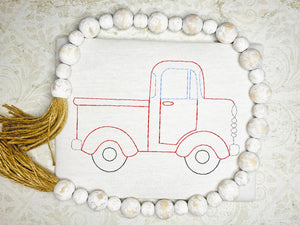 Retro Truck vintage stitch machine embroidery design