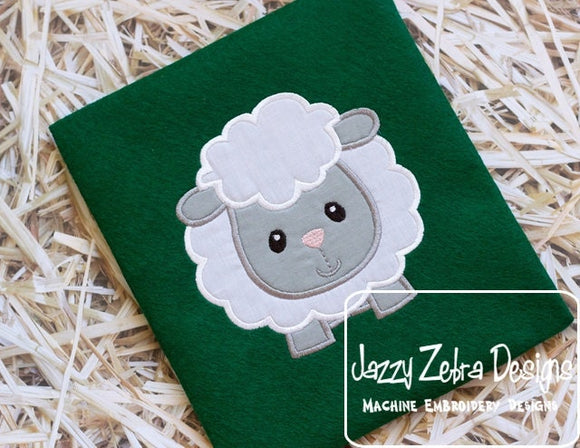 Sheep applique machine embroidery design