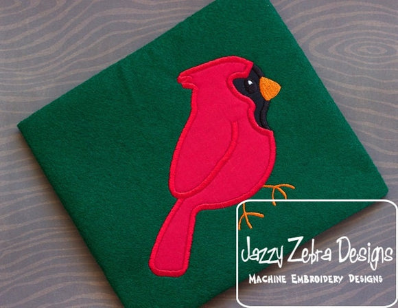 Cardinal applique machine embroidery design
