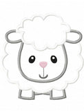 Sheep applique machine embroidery design