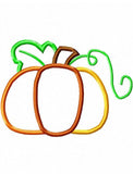 Fall Pumpkin applique machine embroidery design