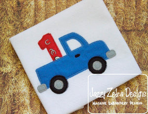 Truck 1st Birthday Vintage Stitch Appliqué Machine Embroidery Design