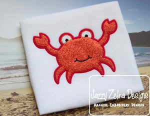 Crab applique machine embroidery design