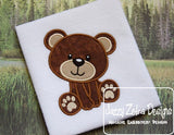 Bear Appliqué Machine Embroidery Design