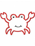 Crab applique machine embroidery design