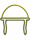 Military Helmet appliqué machine embroidery design