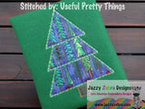 Christmas Tree vintage stitch appliqué machine embroidery design