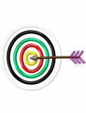 Archery Target and Arrow appliqué machine embroidery design