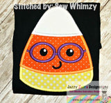 Nerdy Candy Corn Applique machine embroidery design