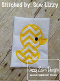 Rubber Duck applique machine embroidery design