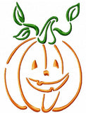 Jack - o - Lantern Satin pumpkin machine embroidery design