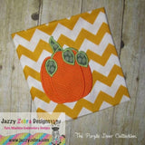 Fall Pumpkin applique machine embroidery design