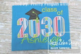 Class of 2030 appliqué machine embroidery design