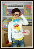 Pencil with glasses appliqué machine embroidery design