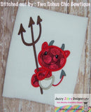 Baby Devil appliqué machine embroidery design