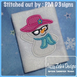 Summer Snow Woman appliqué machine embroidery design