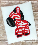 Zebra applique machine embroidery design