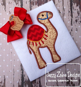 Camel appliqué machine embroidery design