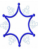 Snowflake applique machine embroidery design