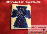 Madonna and child Cross appliqué machine embroidery design