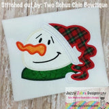 Snowman Appliqué machine embroidery design