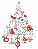 A very Merry Christmas Tree embroidery design