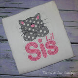Lil Sis Kitten Applique Machine Embroidery Design