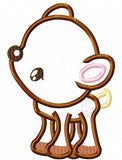 Baby Deer applique machine embroidery design