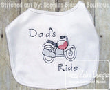 Motorcycle sketch machine embroidery design