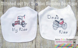 Motorcycle sketch machine embroidery design