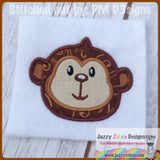 Monkey appliqué machine embroidery design