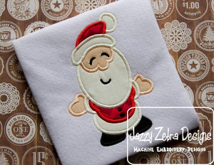 Santa applique machine embroidery design