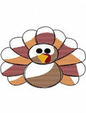 Thanksgiving Turkey Sketch machine embroidery design