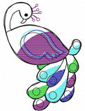 Peacock Sketch Machine Embroidery Design