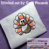 Thanksgiving Turkey Sketch machine embroidery design