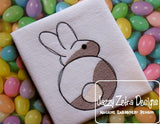 Easter Bunny sketch machine embroidery design