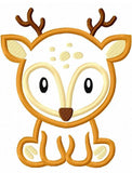 Deer applique machine embroidery design