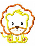 Lion applique machine embroidery design