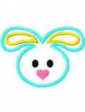 Bunny applique machine embroidery design