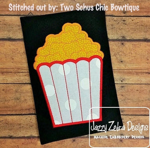 Popcorn applique machine embroidery design