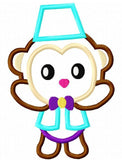 Circus Monkey applique machine embroidery design