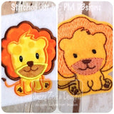 Lion applique machine embroidery design