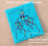 Octopus Sketch Machine Embroidery Design