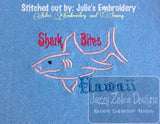 Shark satin stitch machine embroidery design