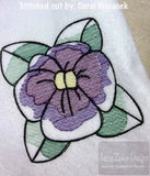 Flower Block Sketch Embroidery Design