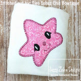 Starfish Appliqué machine embroidery design