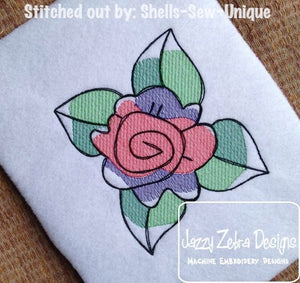 Flower Sketch Machine Embroidery Design