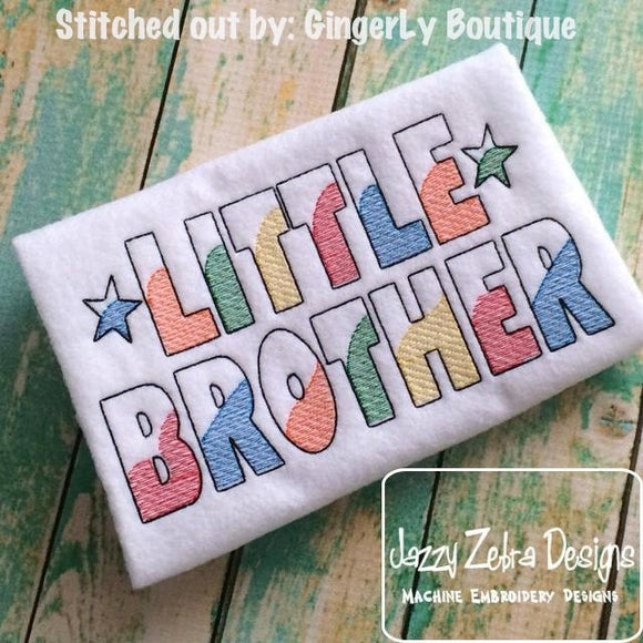 Little Brother Sketch Machine Embroidery Design